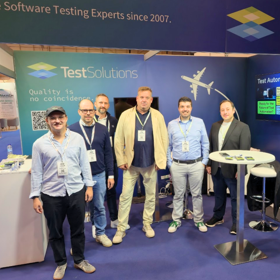 Picture of the team at the World Aviation Festival 2025 stand